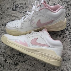 Nike Air Jordan Stadium 90 Sneakers Formula 23 White Cream Light Pink Wmns 7 New